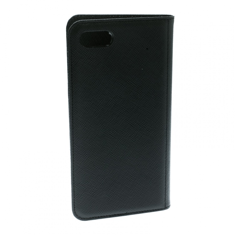 Pre Owned Montblanc Black Leather Flipside iPhone 8 Case