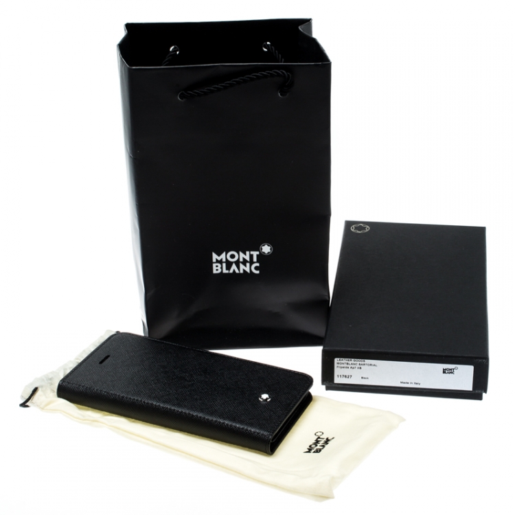 Pre Owned Montblanc Black Leather Flipside iPhone 7 Case