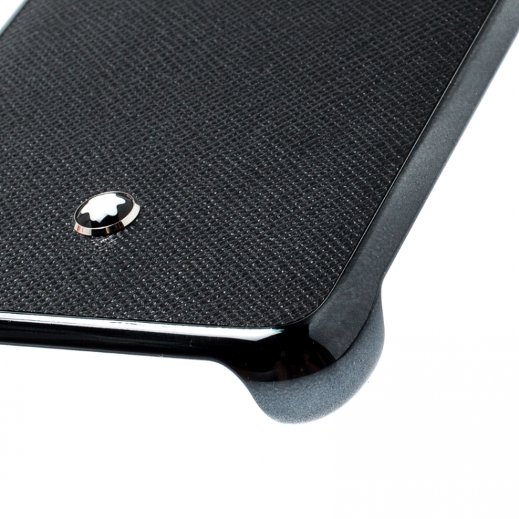 Pre Owned Montblanc Black Leather Hardphone S8 Edge Case