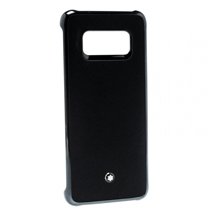 Pre Owned Montblanc Black Leather Hardphone S8 Edge Case