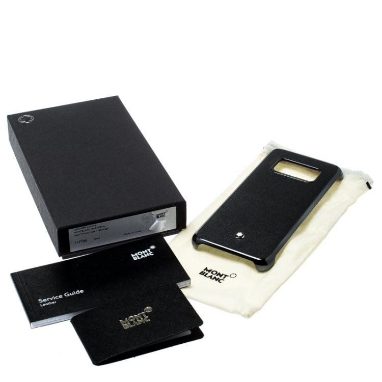 Pre Owned Montblanc Black Leather Hardphone S8 Edge Case
