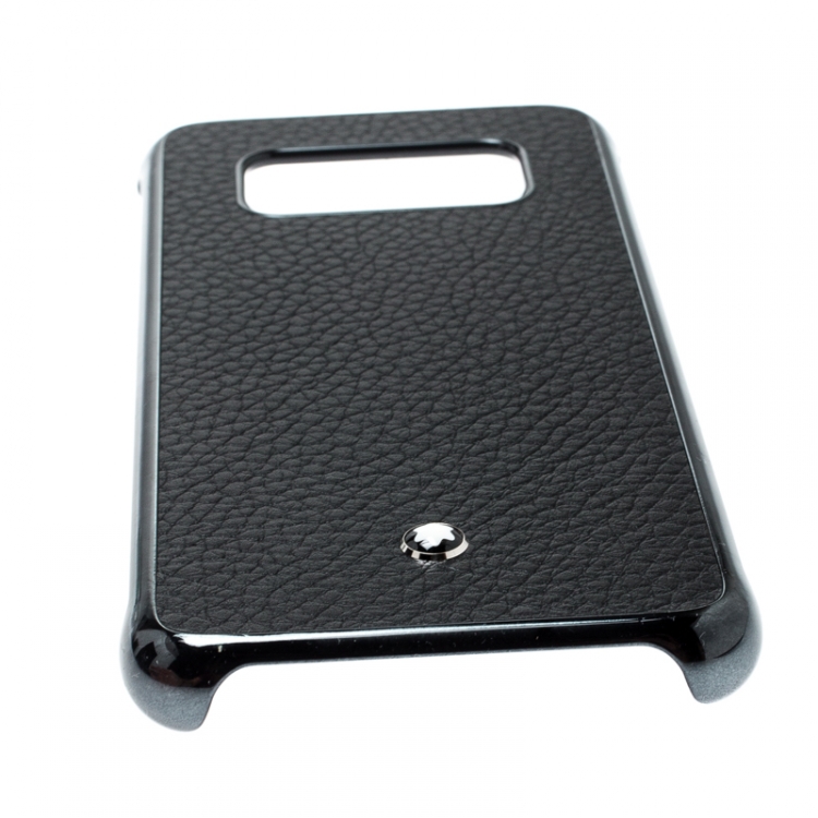 Pre Owned Montblanc Black Leather Hardphone S8 Edge Case