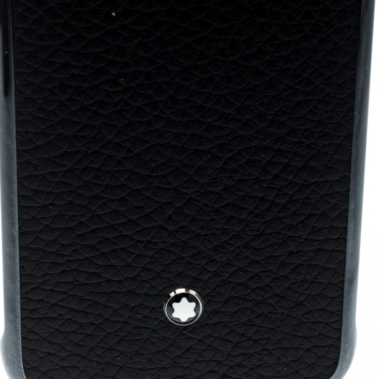 Pre Owned Montblanc Black Leather Hardphone S8 Edge Case