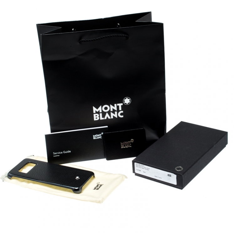 Pre Owned Montblanc Black Leather Hardphone S8 Edge Case