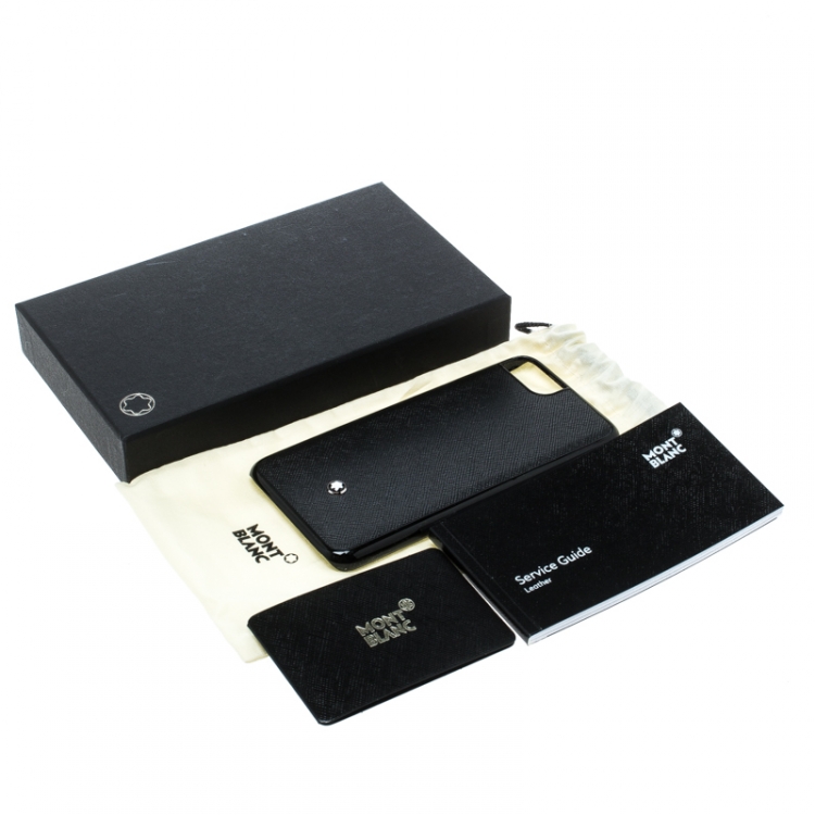 Pre Owned Montblanc Black Leather Hardphone iPhone 8 Case