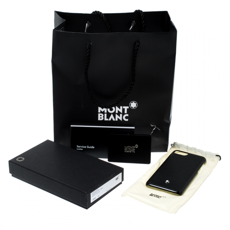 Pre Owned Montblanc Black Leather Hardphone iPhone 8 Case