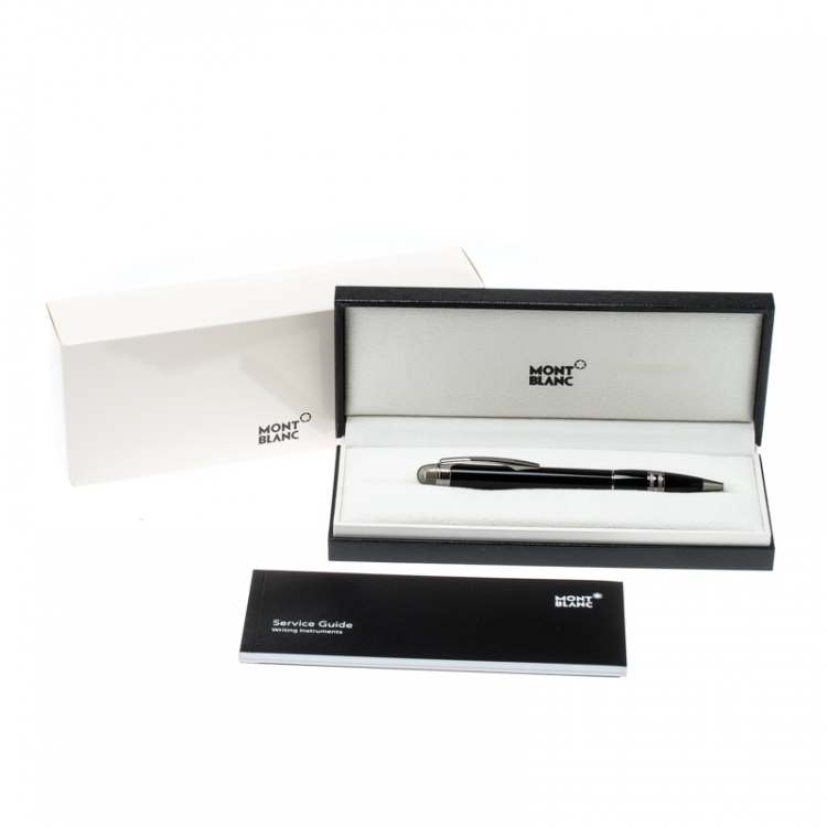 Pre Owned Montblanc StarWalker Midnight Black Resin Ruthenium Coated Ballpoint Pen