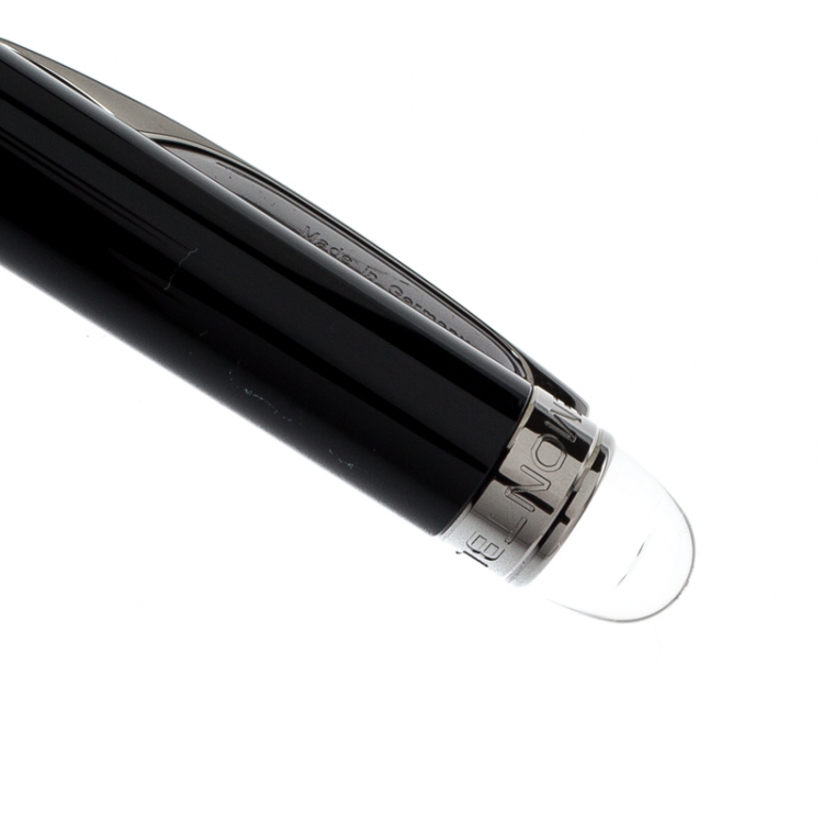 Pre Owned Montblanc StarWalker Midnight Black Resin Ruthenium Coated Ballpoint Pen