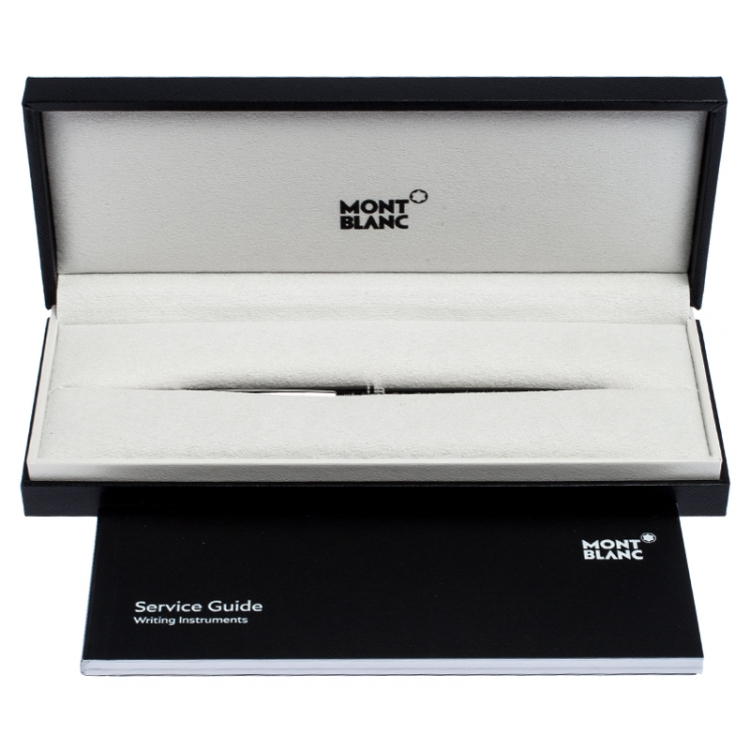 Pre Owned Montblanc Black Generation Resin Silver Tone Ballpoint Pen