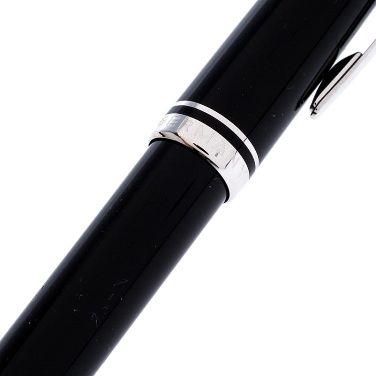 Pre Owned Montblanc Black Generation Resin Silver Tone Ballpoint Pen