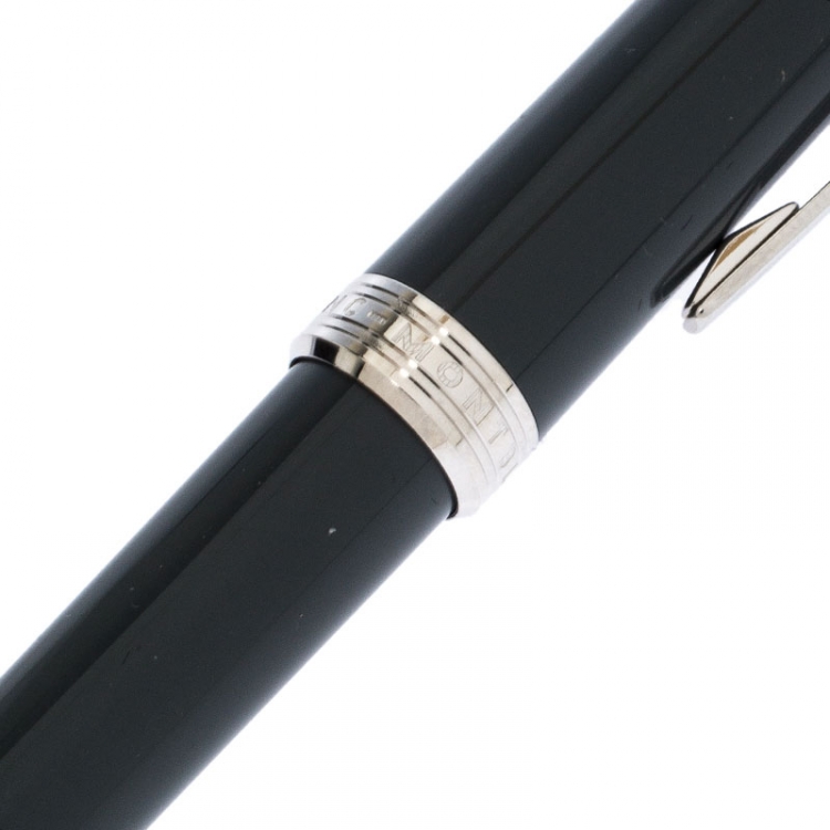Pre Owned Montblanc Grey Resin Platinum Finish Ballpoint Pen 