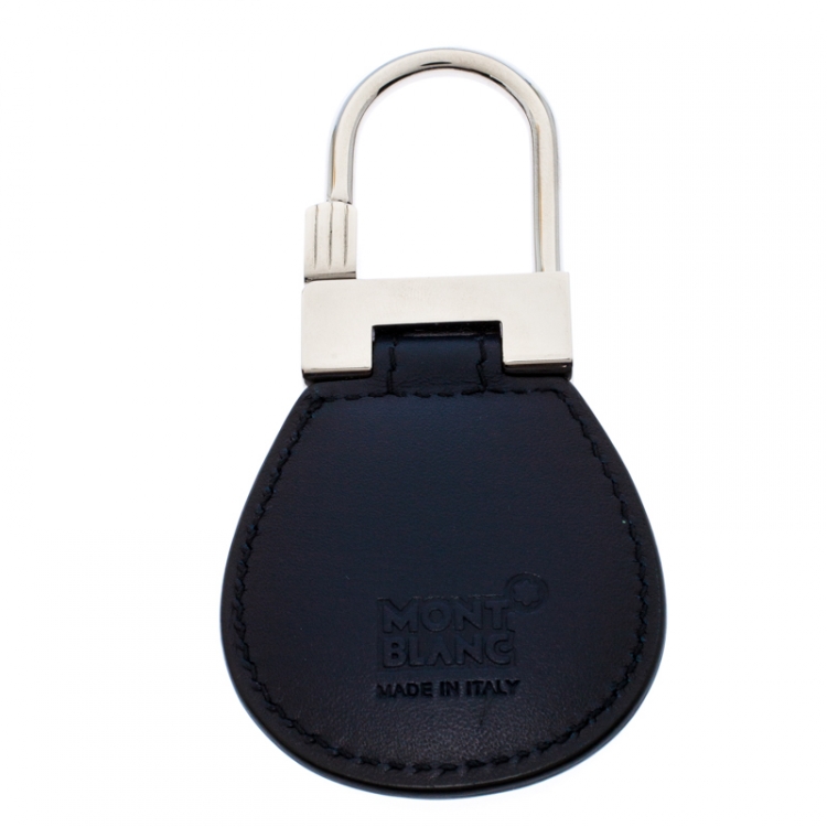 Pre Owned Montblanc Navy Blue Leather Meisterstück Key Fob