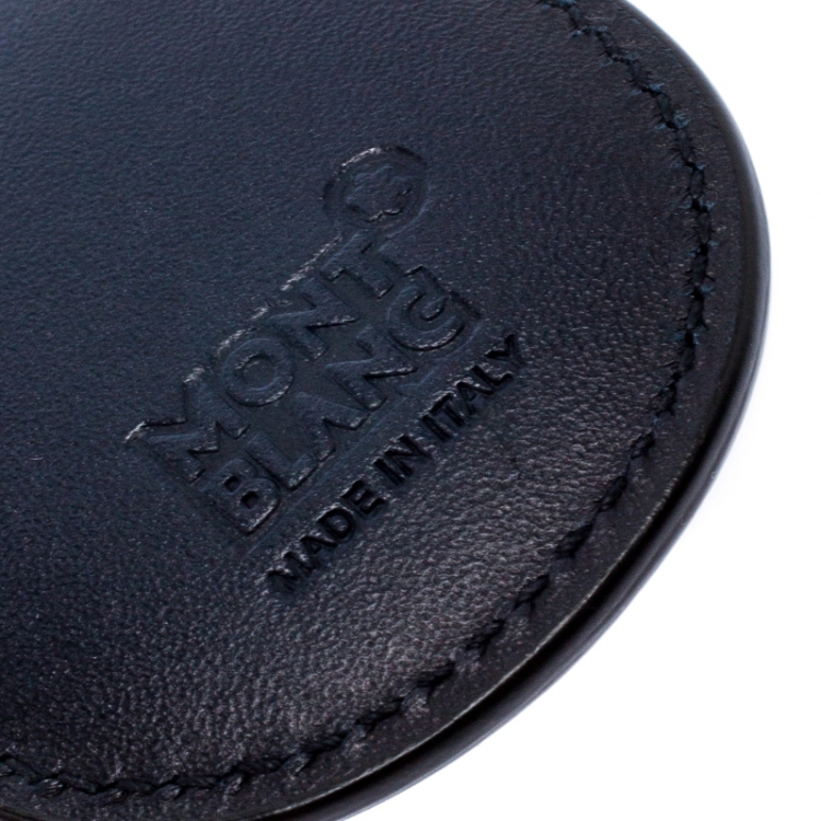 Pre Owned Montblanc Navy Blue Leather Meisterstück Key Fob