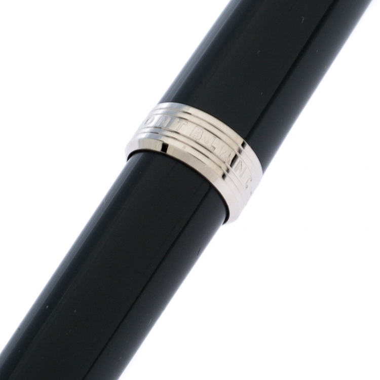 Pre Owned Montblanc Grey Lacquer Platinum Finish Ballpoint Pen