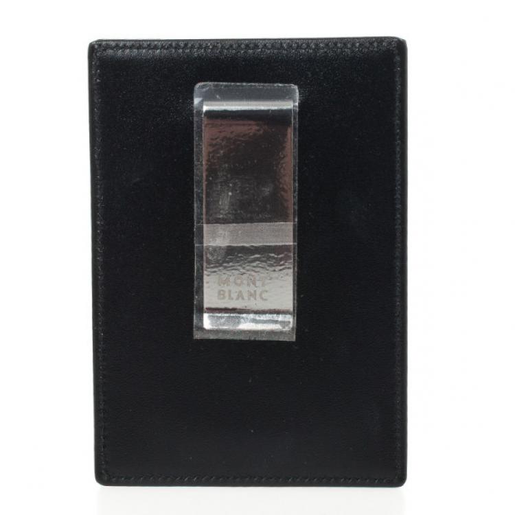Pre Owned Montblanc Black Meisterstuck Card Holder