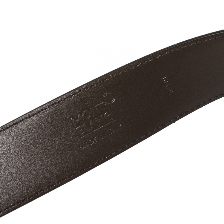 Pre Owned Montblanc Ombre Beige Suede Casual Line Buckle Belt 110CM