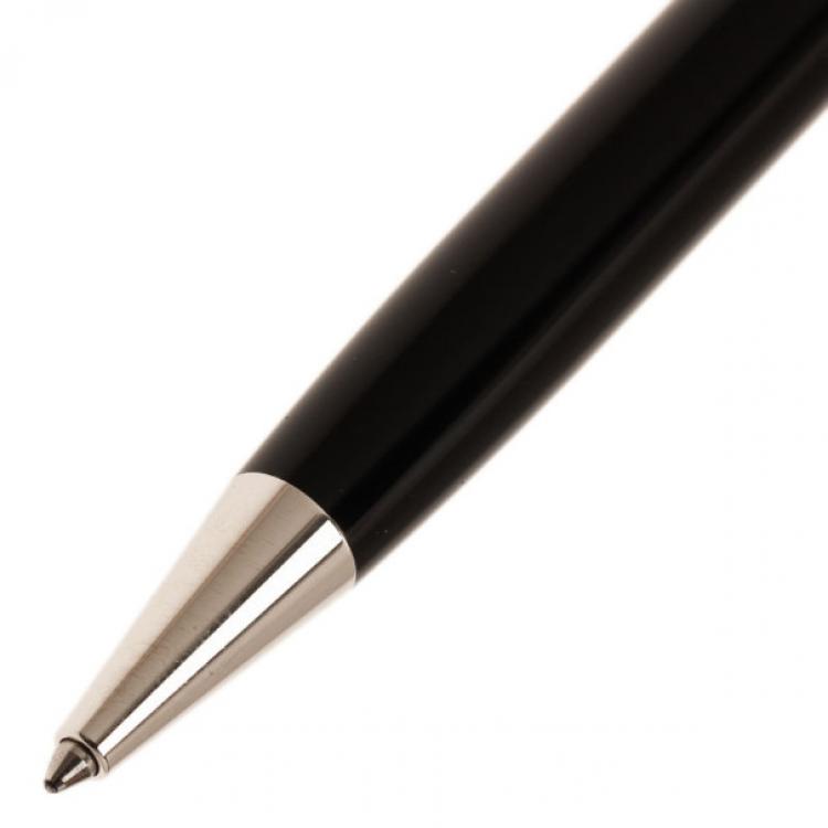 Pre Owned Montblanc Stainless Steel and Resin Black Pen