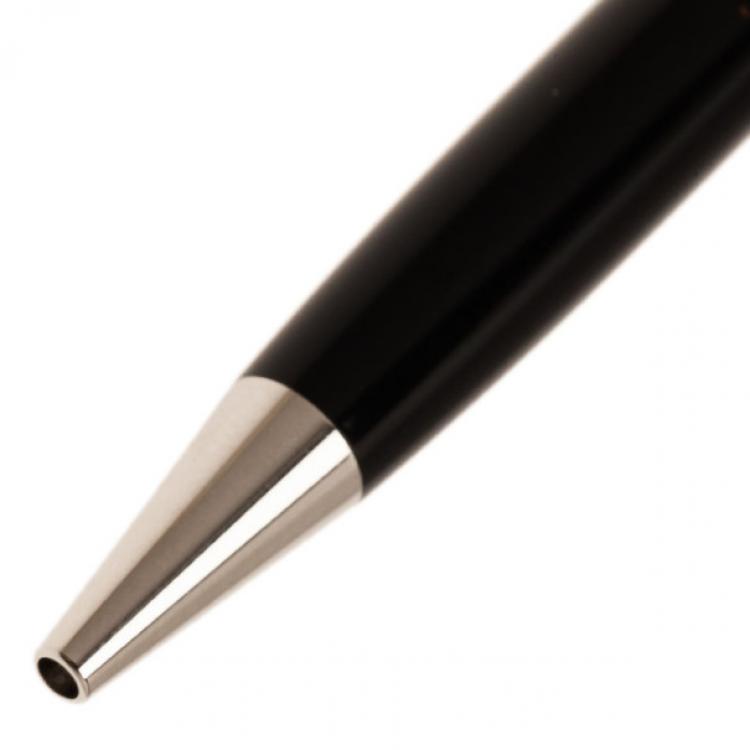 Pre Owned Montblanc Stainless Steel and Resin Black Pen