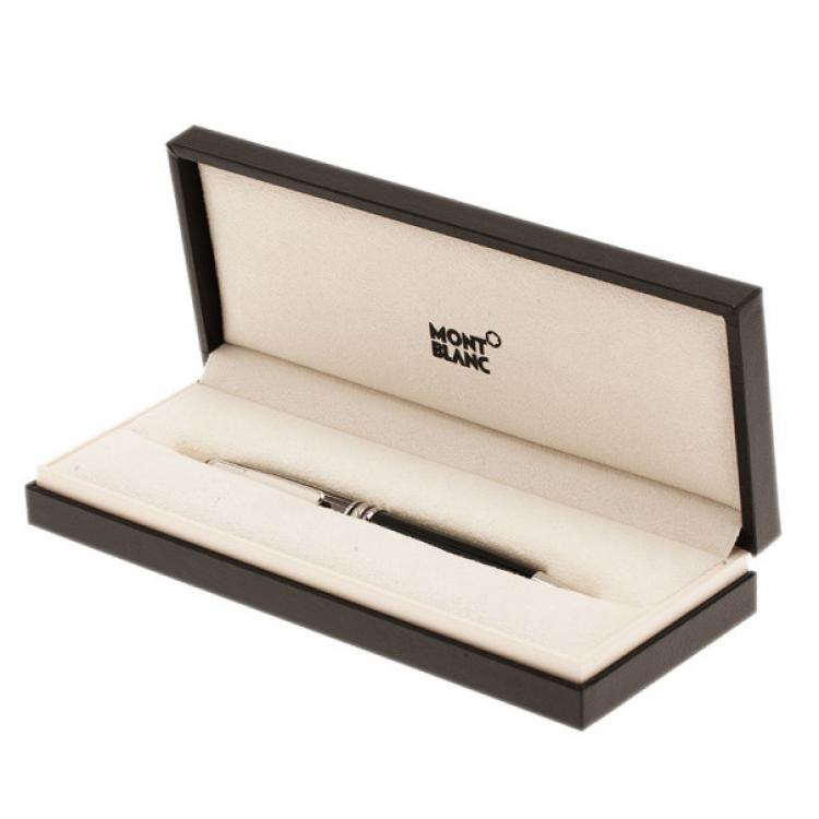 Pre Owned Montblanc Stainless Steel and Resin Black Pen