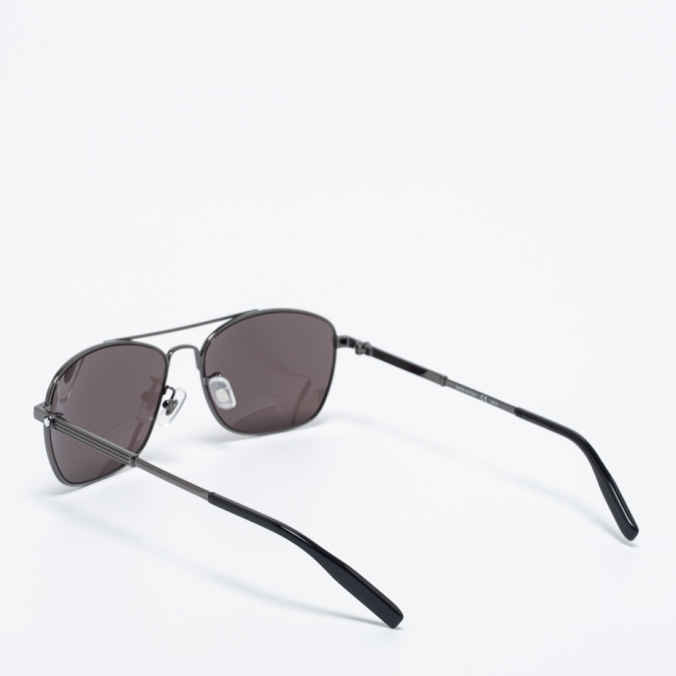 Pre Owned Montblanc Black MB0026s Aviator Sunglasses