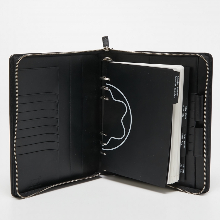 Pre Owned Montblanc Black Leather Meisterstück Notebook Holder