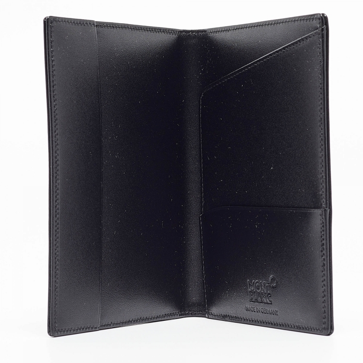 Pre Owned Montblanc Black Leather Meisterstuck Passport Holder