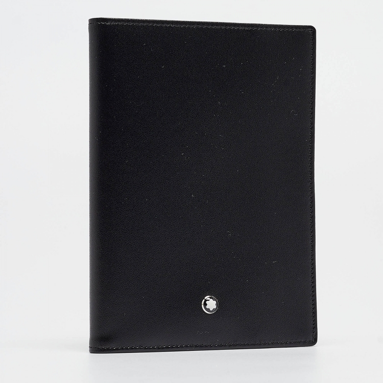 Pre Owned Montblanc Black Leather Meisterstuck Passport Holder