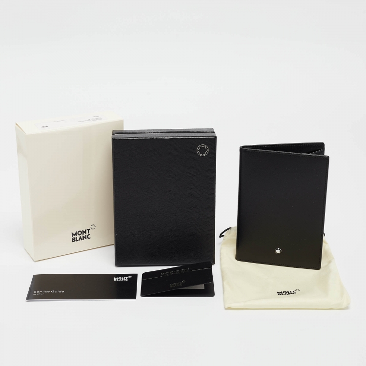Pre Owned Montblanc Black Leather Meisterstuck Passport Holder