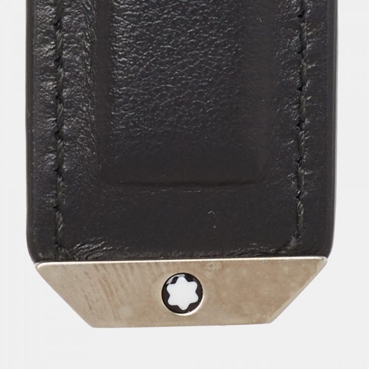 Pre Owned Montblanc Black Leather Meisterstuck Urban Key Fob