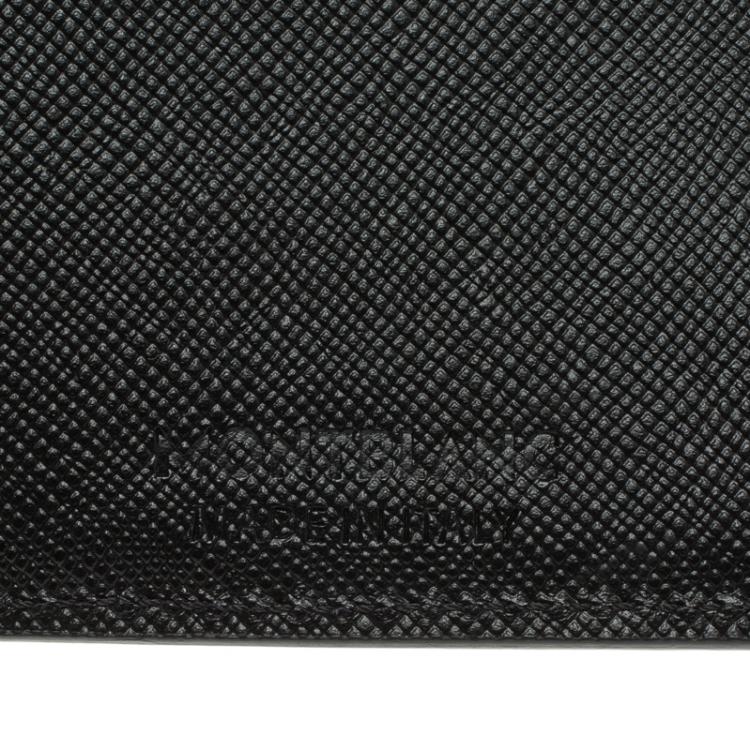 Pre Owned Montblanc Black Leather Sactorial Bi Fold 9CC Wallet