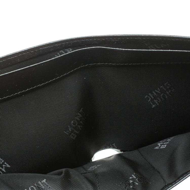 Pre Owned Montblanc Black Leather 6cc Bifold Wallet 
