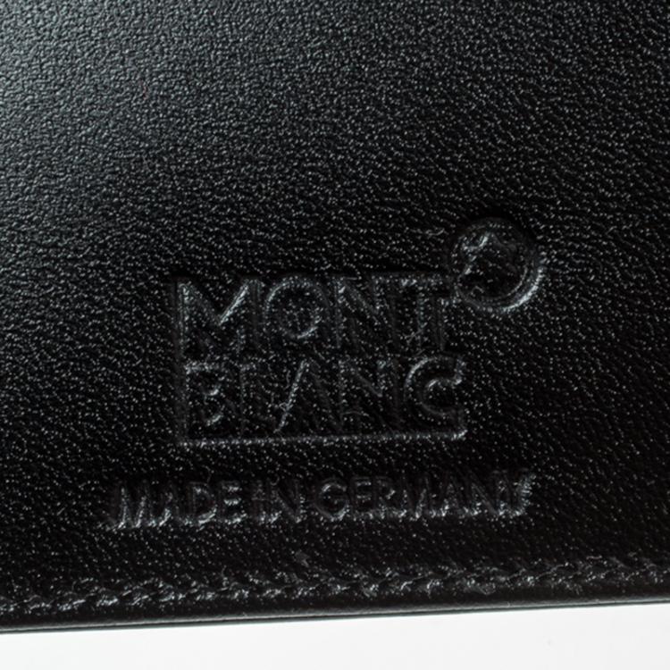 Pre Owned Montblanc Black Leather 6cc Bifold Wallet 