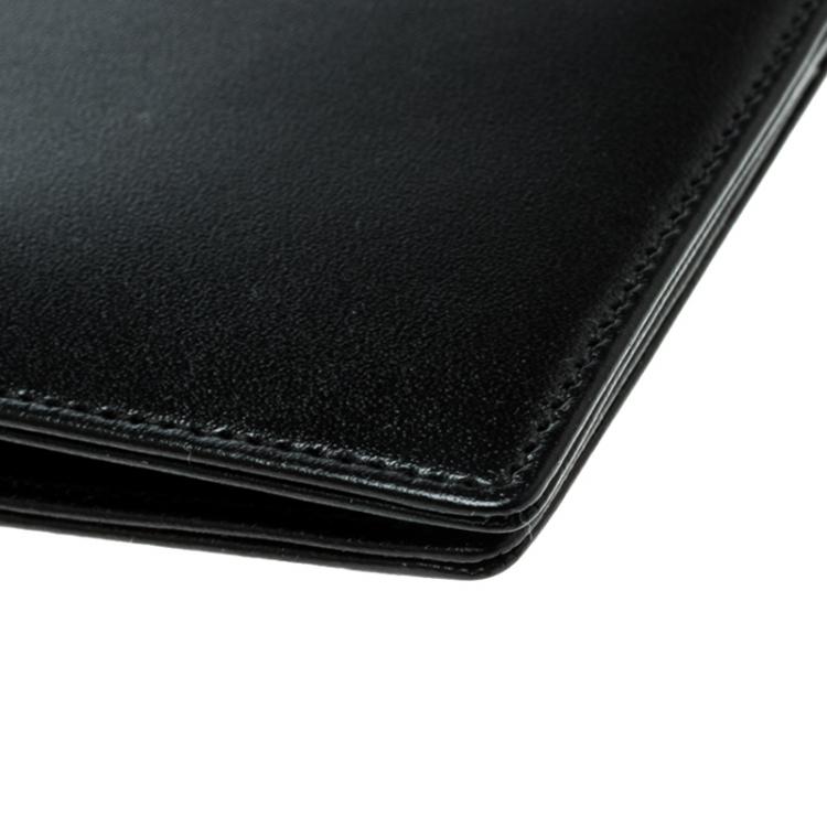 Pre Owned Montblanc Black Leather 6cc Bifold Wallet 