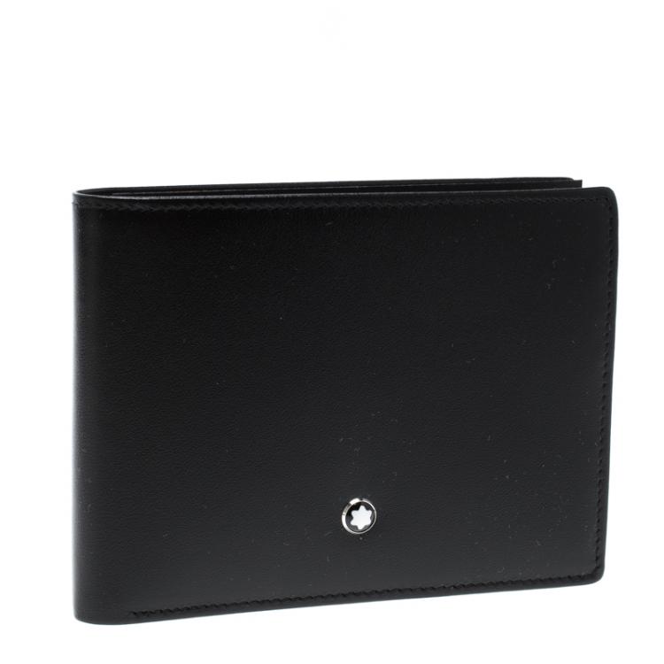 مملوكة مسبقًا Montblanc Black Leather Miesterstuck Bifold Wallet