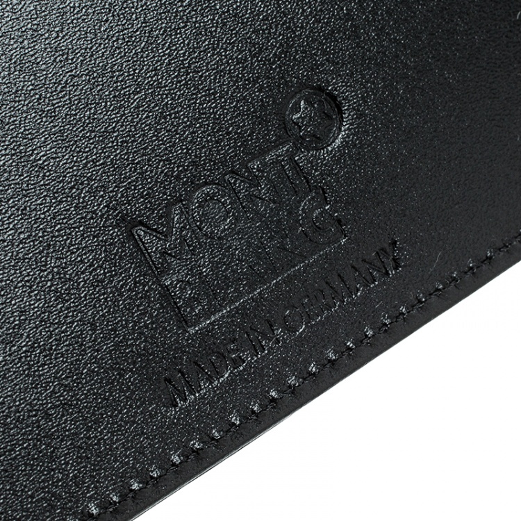Pre Owned Montblanc Black Leather Miesterstuck Bifold Wallet