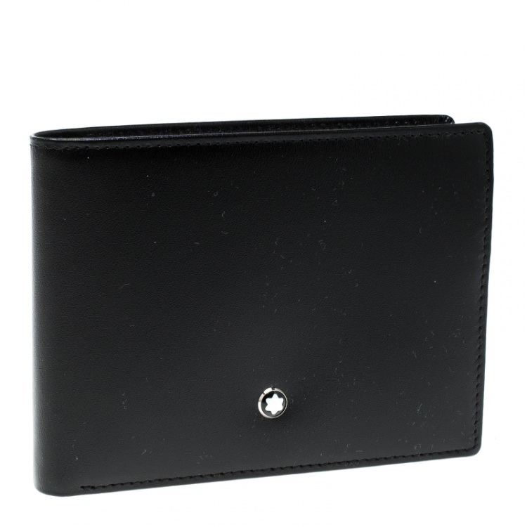 Pre Owned Montblanc Black Leather Meisterstuck Bifold Wallet
