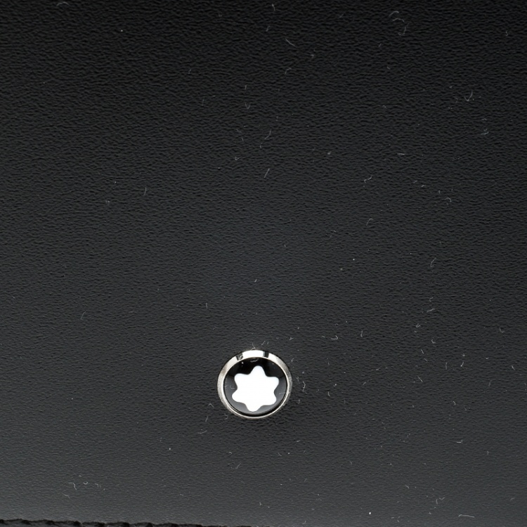 Pre Owned Montblanc Black Leather Meisterstuck Bifold Wallet