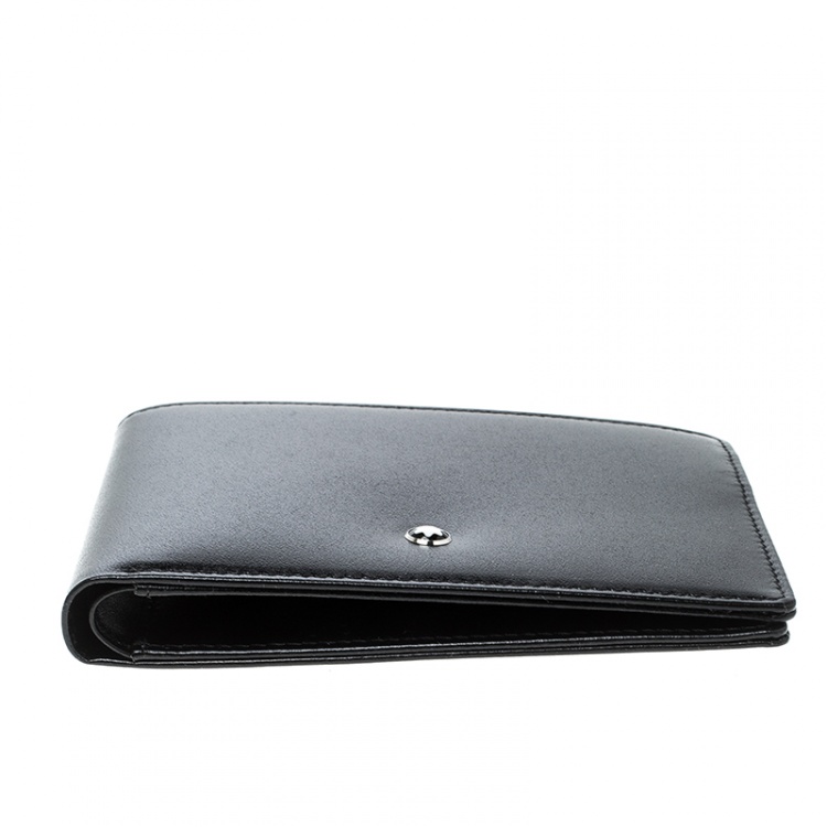 Pre Owned Montblanc Black Leather Meisterstuck Bifold Wallet