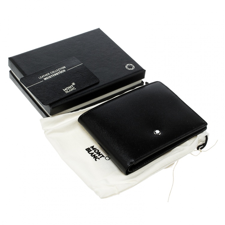 Pre Owned Montblanc Black Leather Meisterstuck Bifold Wallet