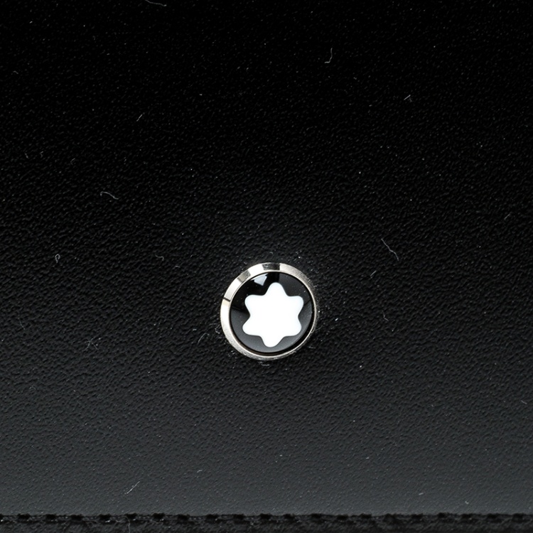 Pre Owned Montblanc Black Leather Miesterstuck Bifold Wallet