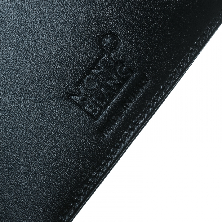 Pre Owned Montblanc Black Leather Miesterstuck Bifold Wallet