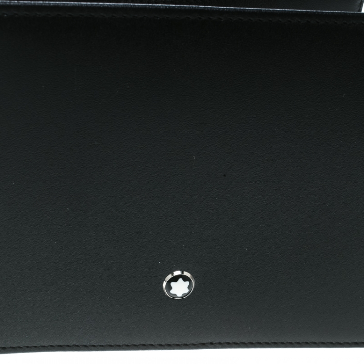 Pre Owned Montblanc Black Leather Miesterstuck Bifold Wallet