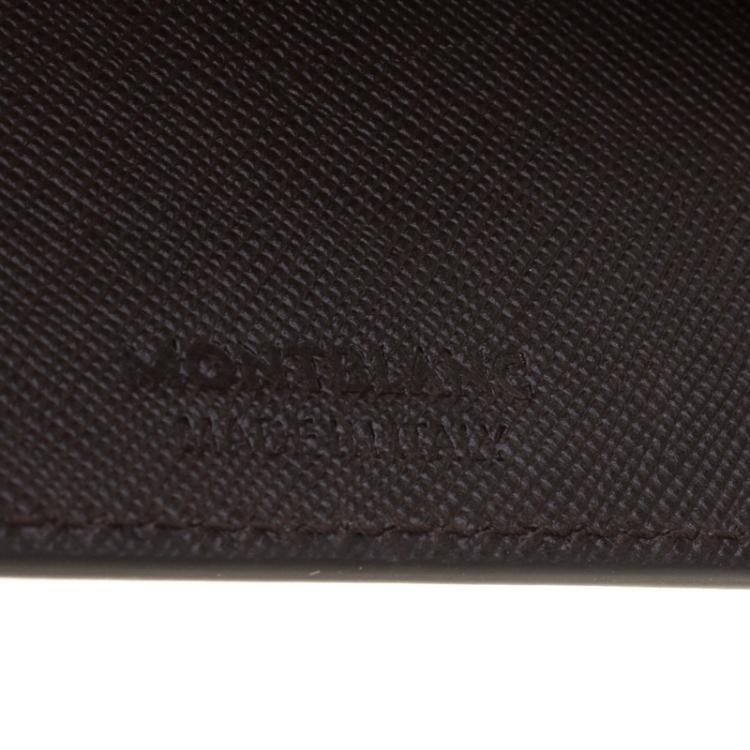 Pre Owned Montblanc Dark Brown Leather Bifold Wallet