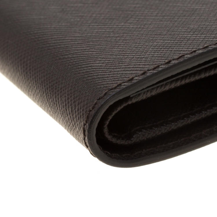 Pre Owned Montblanc Dark Brown Leather Bifold Wallet