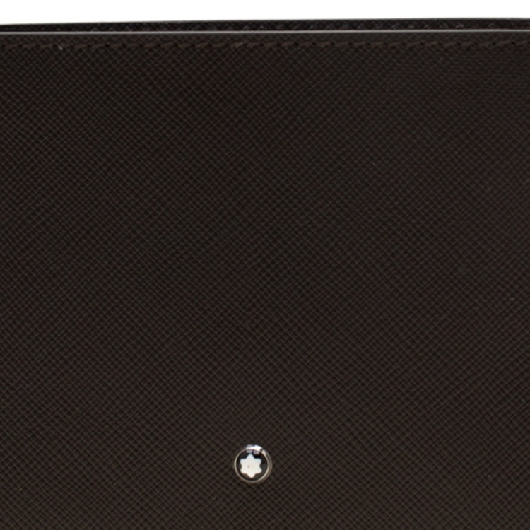 Pre Owned Montblanc Dark Brown Leather Bifold Wallet