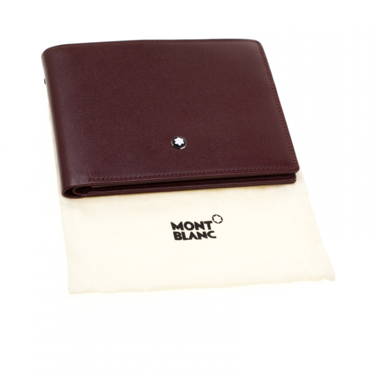Pre Owned Montblanc Brown Leather Bifold Wallet