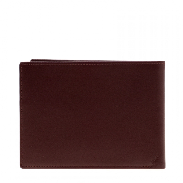 Pre Owned Montblanc Brown Leather Bifold Wallet