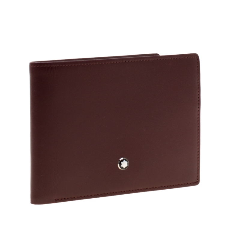 Pre Owned Montblanc Brown Leather Bifold Wallet