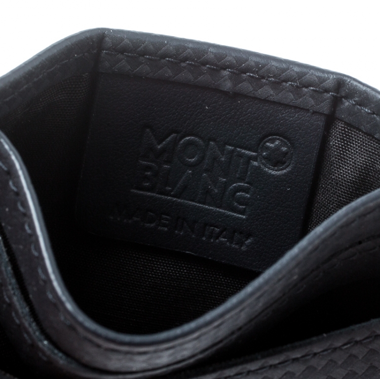 Pre Owned Montblanc Navy Blue Leather Extreme Pocket 5CC