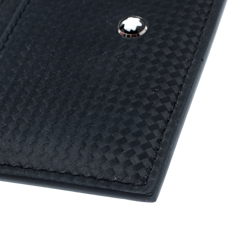 Pre Owned Montblanc Navy Blue Leather Extreme Pocket 5CC